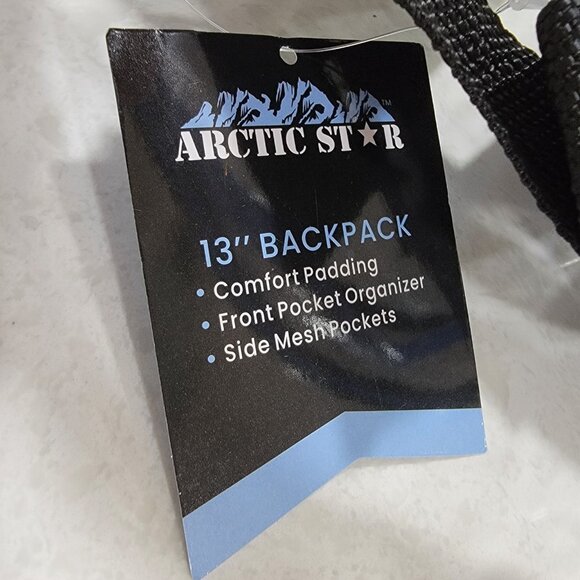 Arctic Star 13" Clear Backpack Black & Blue‎ Trim Pockets Organizing Compart NWT - Picture 3 of 6